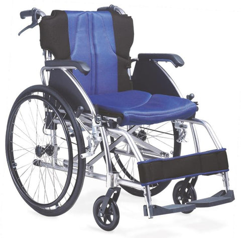 Lightweight Aluminum Wheelchair - BLUE