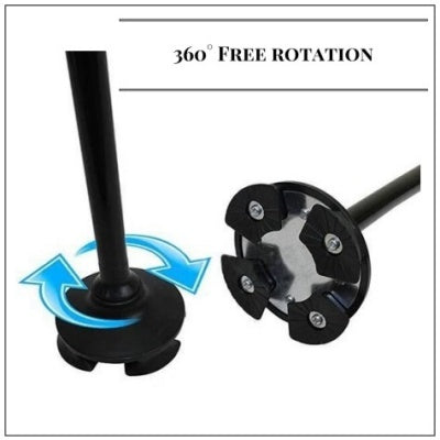 Lightweight Aluminum Folding Cane with LED Light - Black
