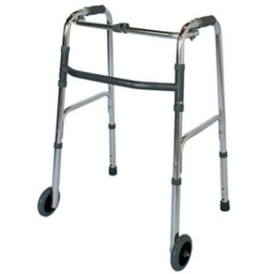 MEDIA6-3016W5 FOLDING WALKER WITH 5 INCH WHEELS