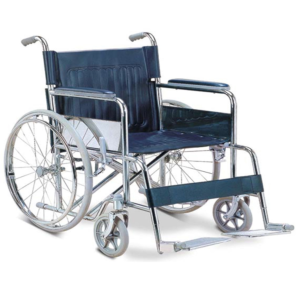Extra Wide Heavy Duty Stainless Steel Wheelchair