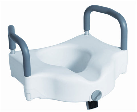Raised Toilet Seat with Armrest