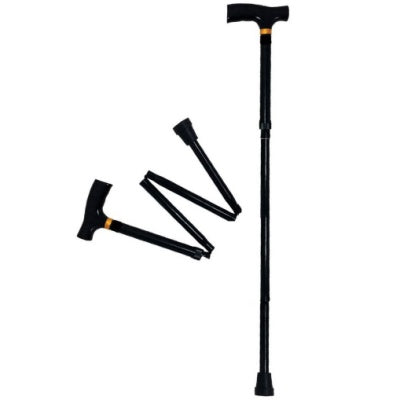 FOLDING WALKING STICK BLACK WITH COMPONENT